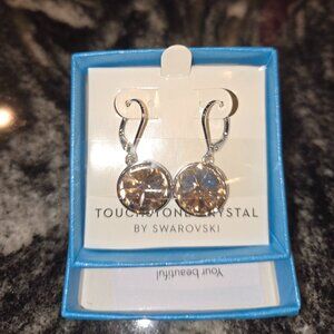 Touchstone Crystal By Swarovski Lulu Earrings in Vintage Rose